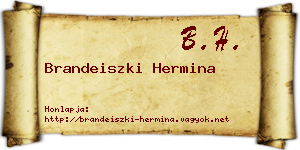Brandeiszki Hermina névjegykártya