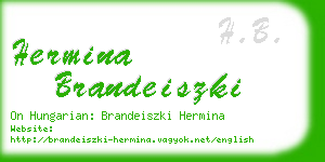 hermina brandeiszki business card